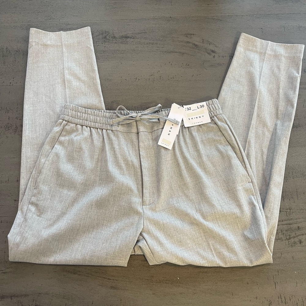 Topman Light Gray Men Pants